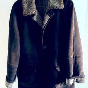 100% sheepskin leather coat